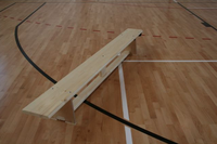 Švédská lavička tělocvičná s kladinkou, délka 3,6 m, lakovaná, hranol na žebřinu