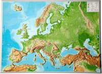Evropa - plastická mapa 80 x 60 cm