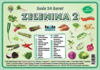 Sada 24 karet - zelenina 2 A7 (10x7 cm)