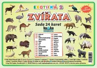 Sada 24 karet - zvířata exotická 2 A7 (10x7 cm)